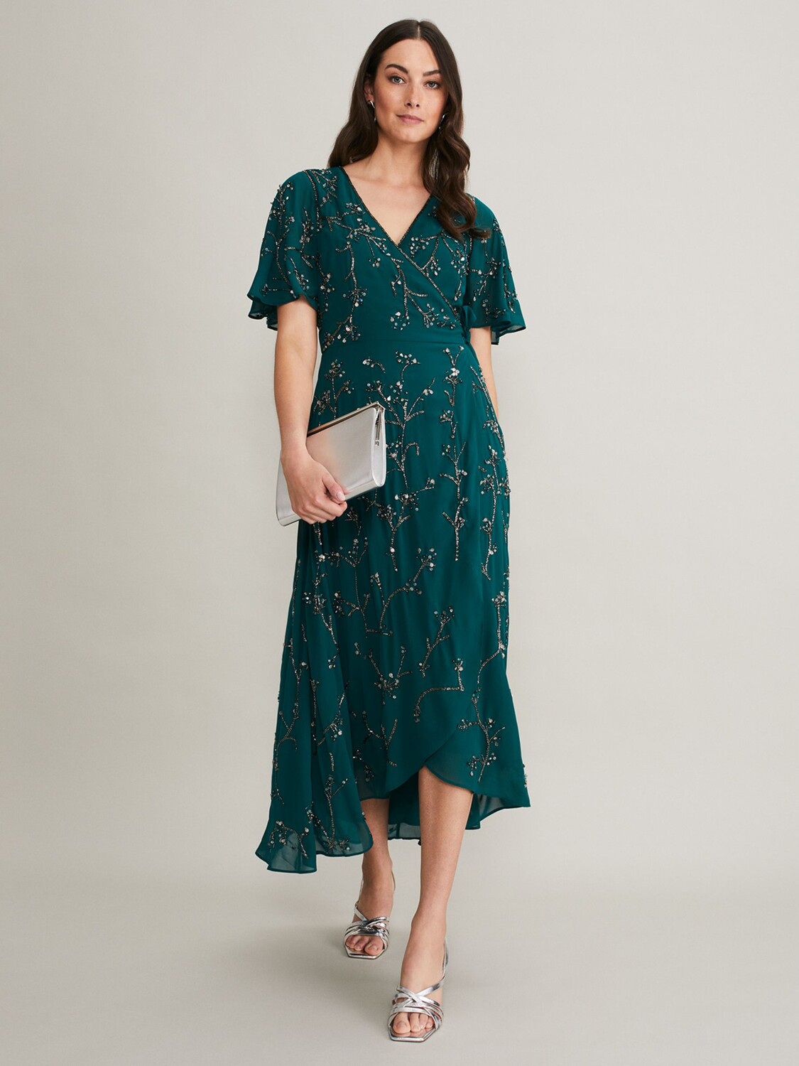 

Платье макси Phase Eight Talia, Изумрудный