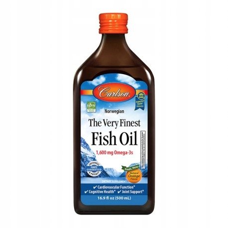 цена Carlson Labs The Very Finest Fish Oil 500 мл со вкусом апельсина
