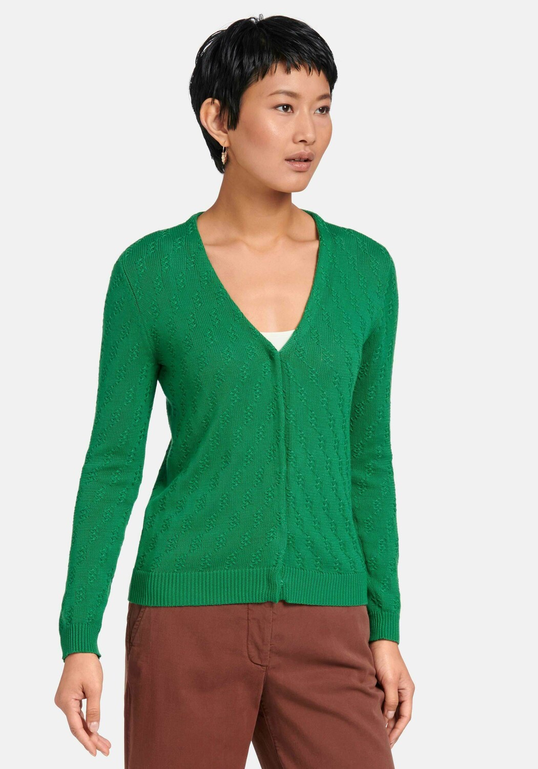 

Толстовка PETER HAHN Strickjacke cotton, цвет gruen