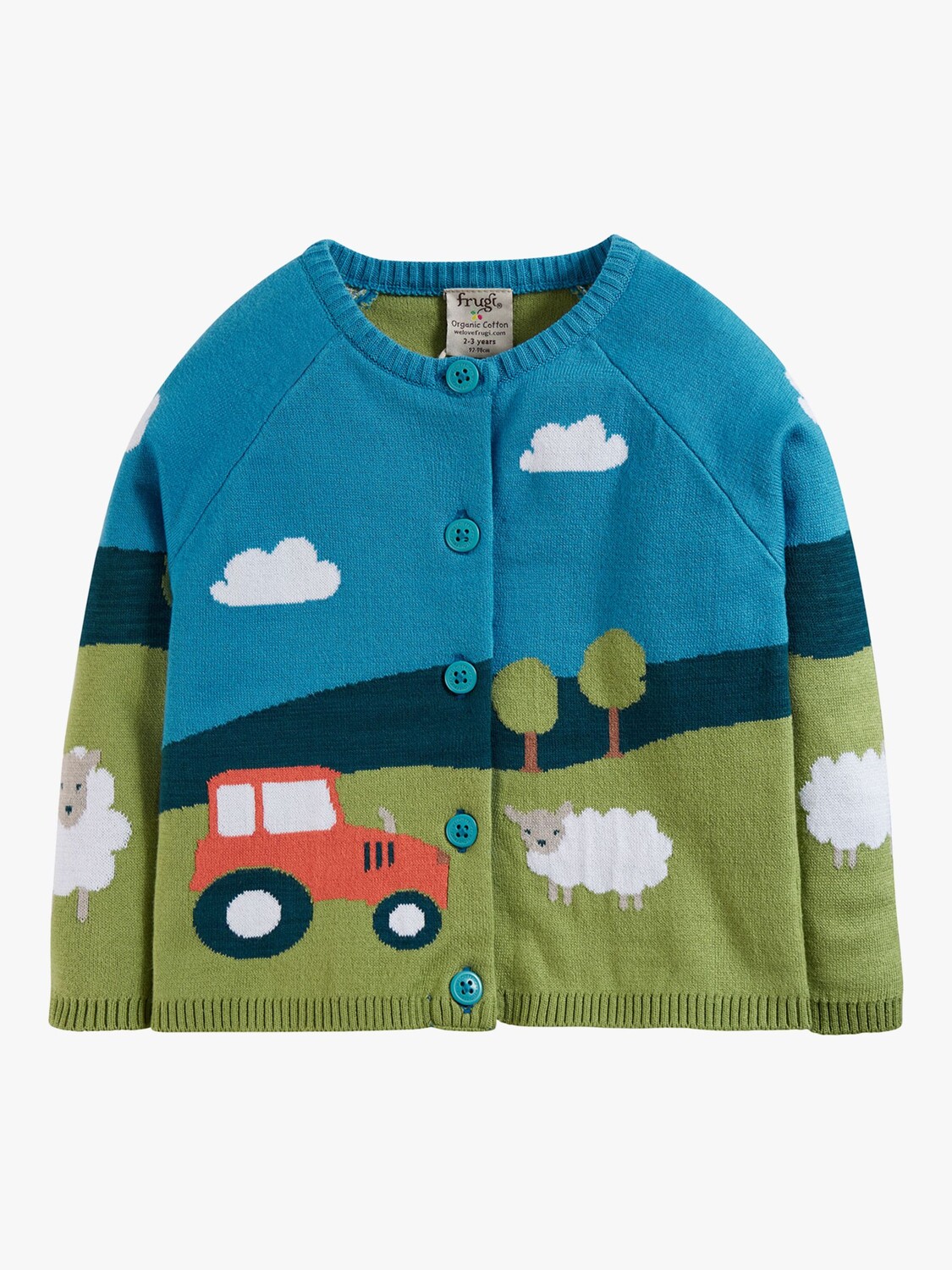 

Вязаный кардиган Baby Reva At The Farm Frugi, мульти