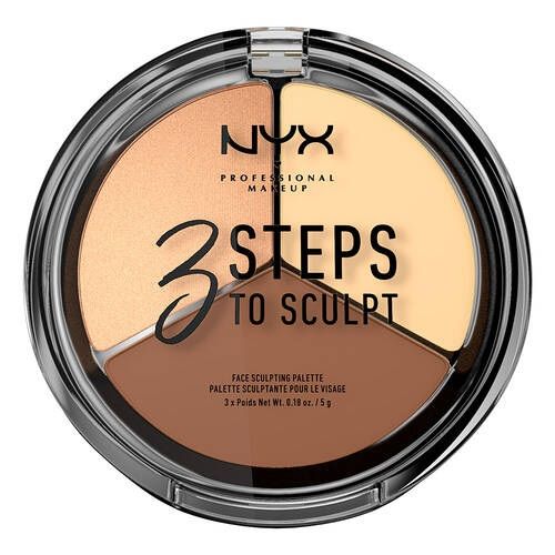 Палитра для контуринга лица Nyx 3 Steps To Sculpt Light, 5 гр фотографии