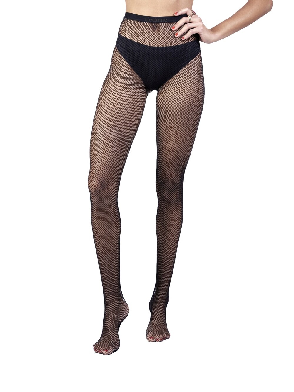 

Тонкие колготки Hēdoïne The Drama Fishnet-High-Waist, черный
