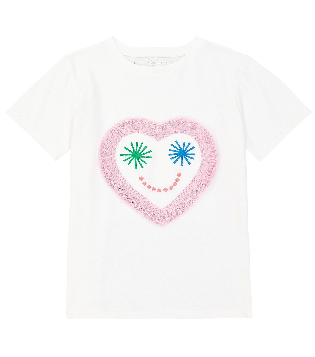 

Футболка из хлопкового джерси с аппликацией Stella McCartney Kids, белый