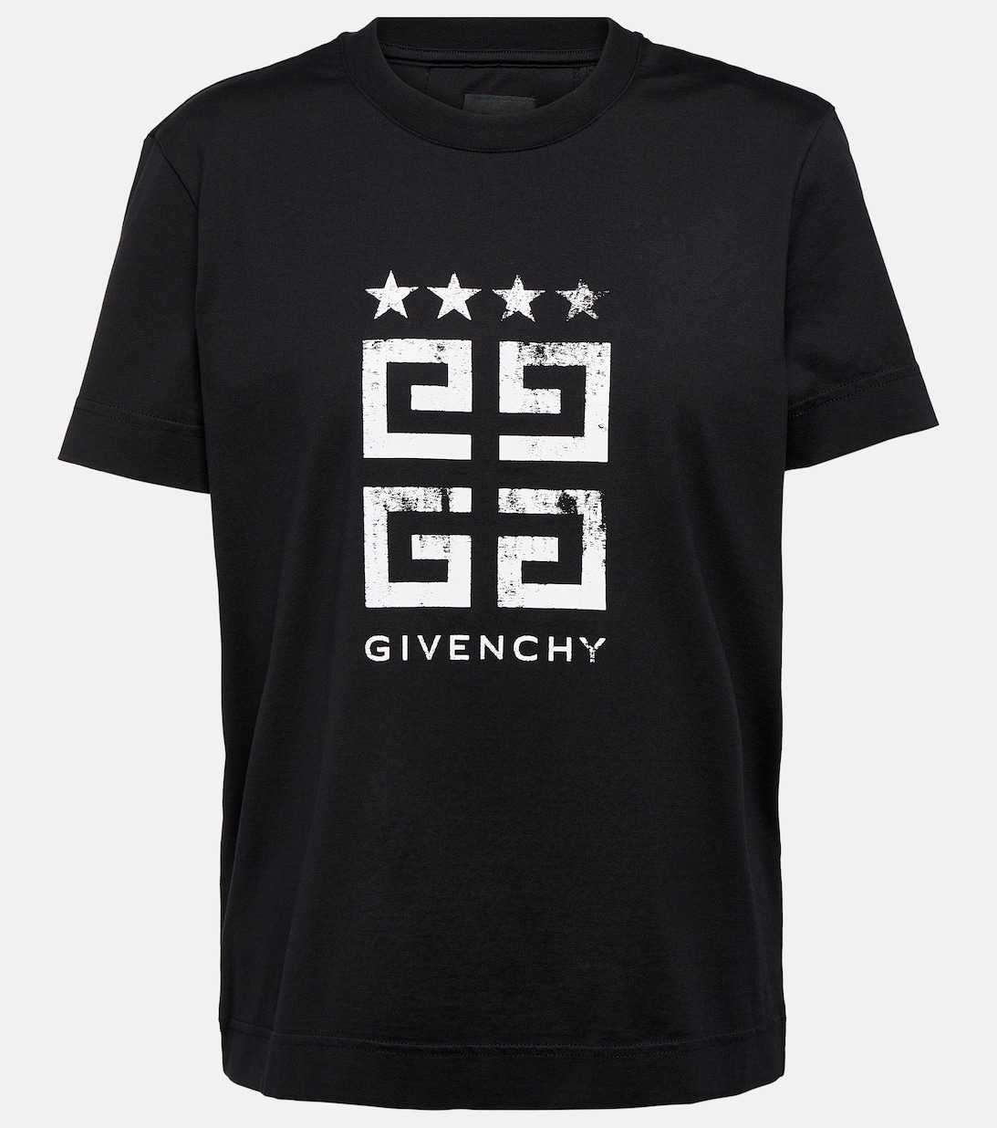 

Футболка из хлопкового джерси со звездами 4G GIVENCHY, черный