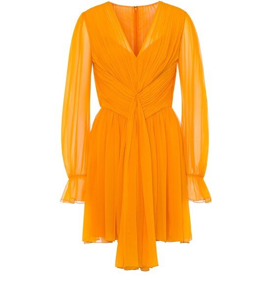 

Платье мини из органического шифона Alberta Ferretti