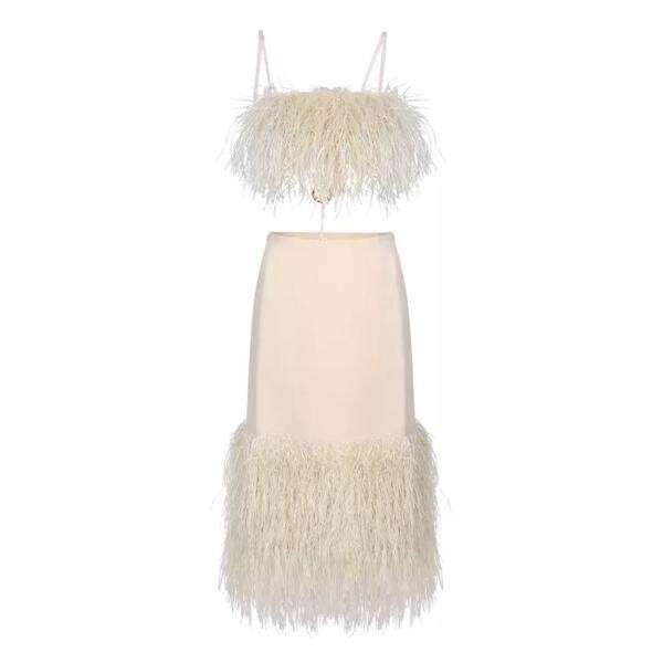 

Платье ivory raphia midi dress Jacquemus, мультиколор