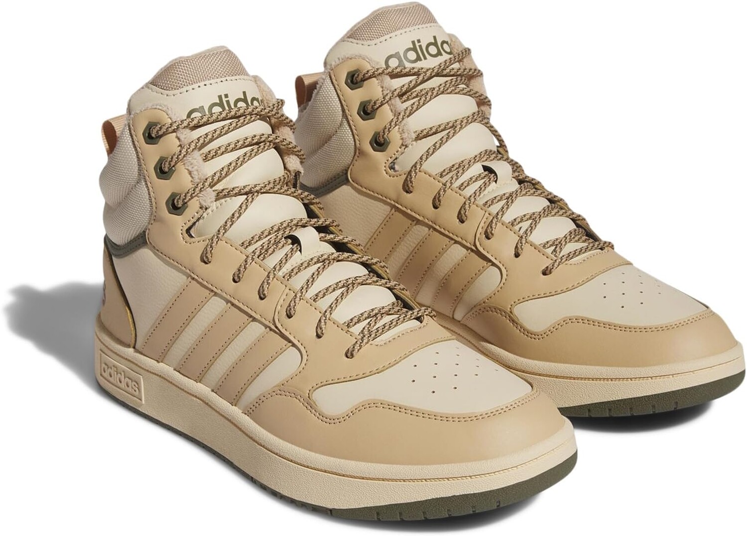 

Кроссовки Hoops 3.0 Mid adidas, цвет Magic Beige/Magic Beige/Sand Strata
