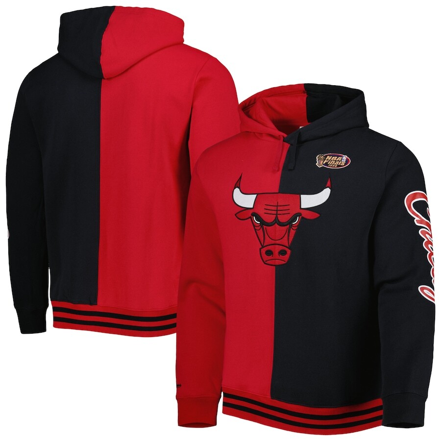 

Пуловер с капюшоном Mitchell & Ness Chicago Bulls, красный