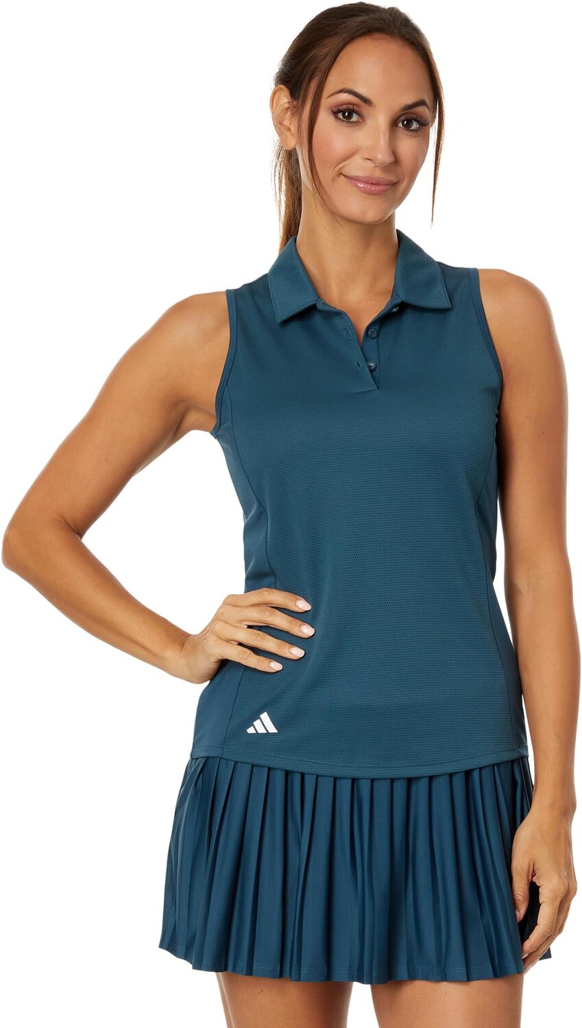 

Рубашка-поло Texture Sleeveless Golf Polo Shirt adidas, цвет Arctic Night