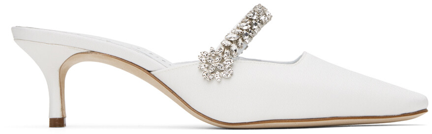 

Белые туфли на каблуках канембаму Manolo Blahnik, Белый