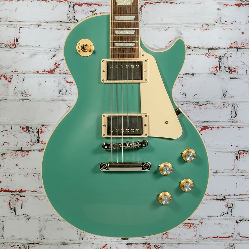 Электрогитара Gibson - Les Paul Standard 60s Plain Top - Electric Guitar - Inverness Green Satin - w/ Hardshell Case - x0113
