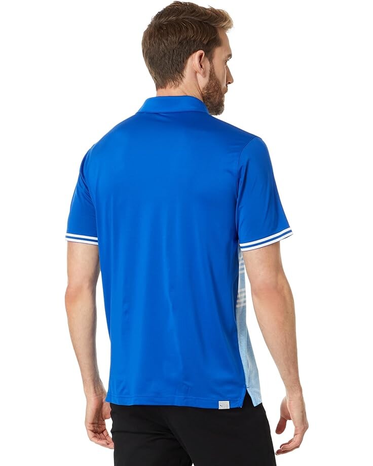 

Поло Puma Mattr Track Polo, цвет Festive Blue/Regal Blue Heather