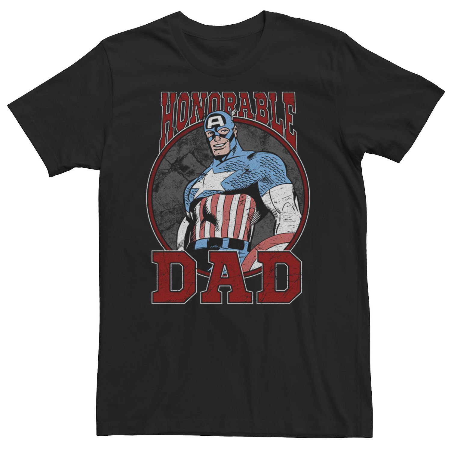 Мужская футболка с изображением Капитана Америки ко Дню отца Marvel