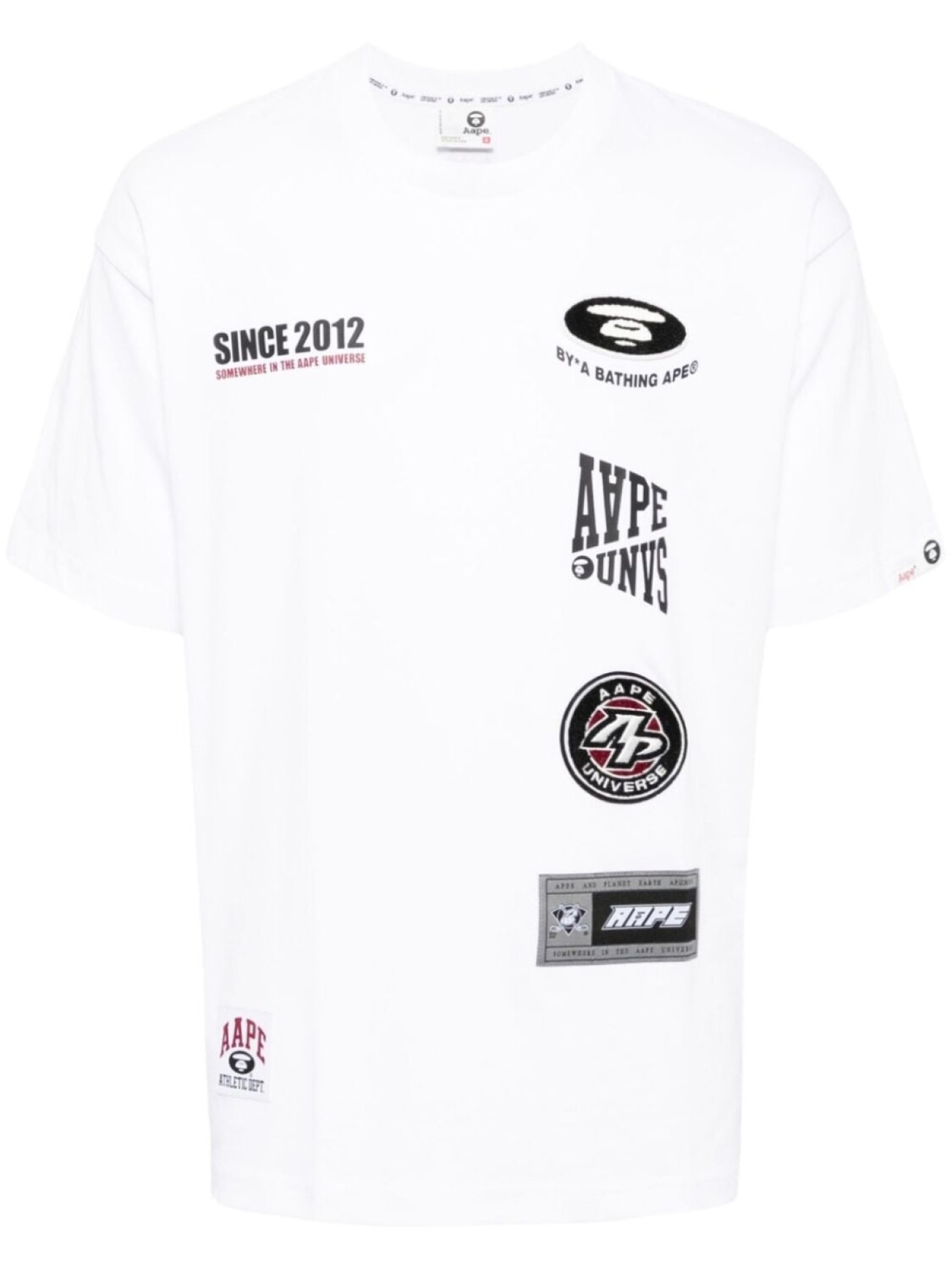 

AAPE BY *A BATHING APE футболка Moonface с логотипом, белый