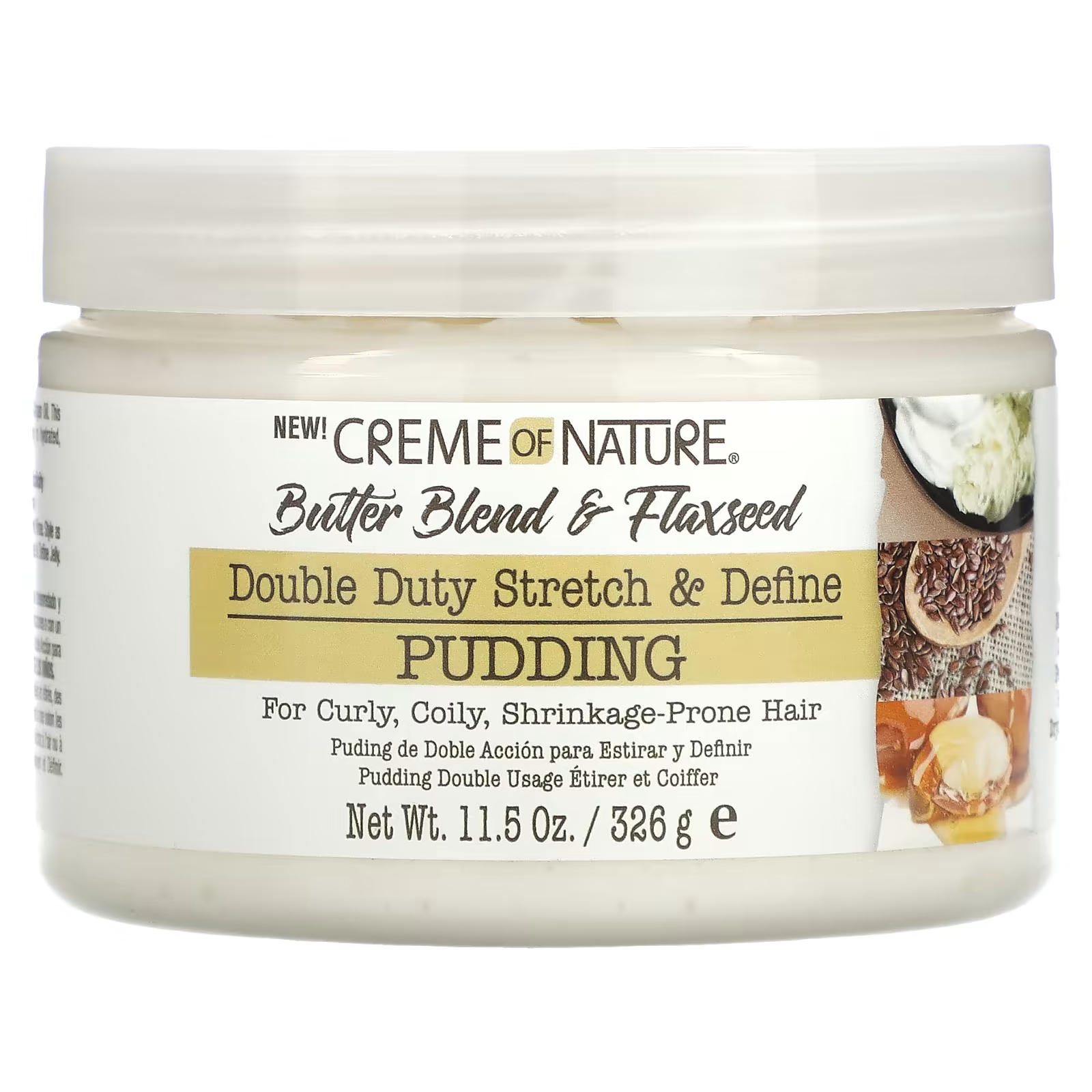 Смесь сливочного масла и льняного семени Creme Of Nature Double Duty Stretch & Define Pudding, 326 г creme of nature clay