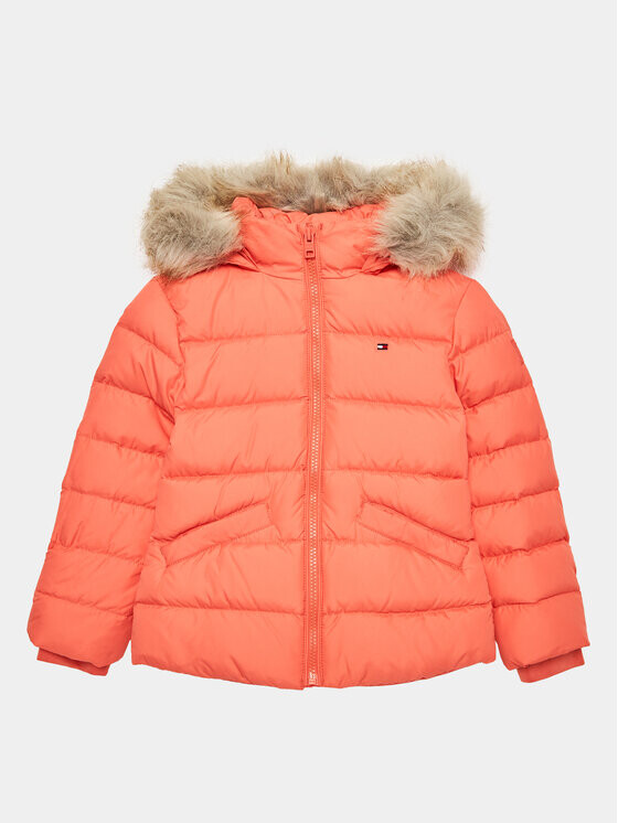 

Пуховик стандартного кроя Tommy Hilfiger, коралловый, Красный