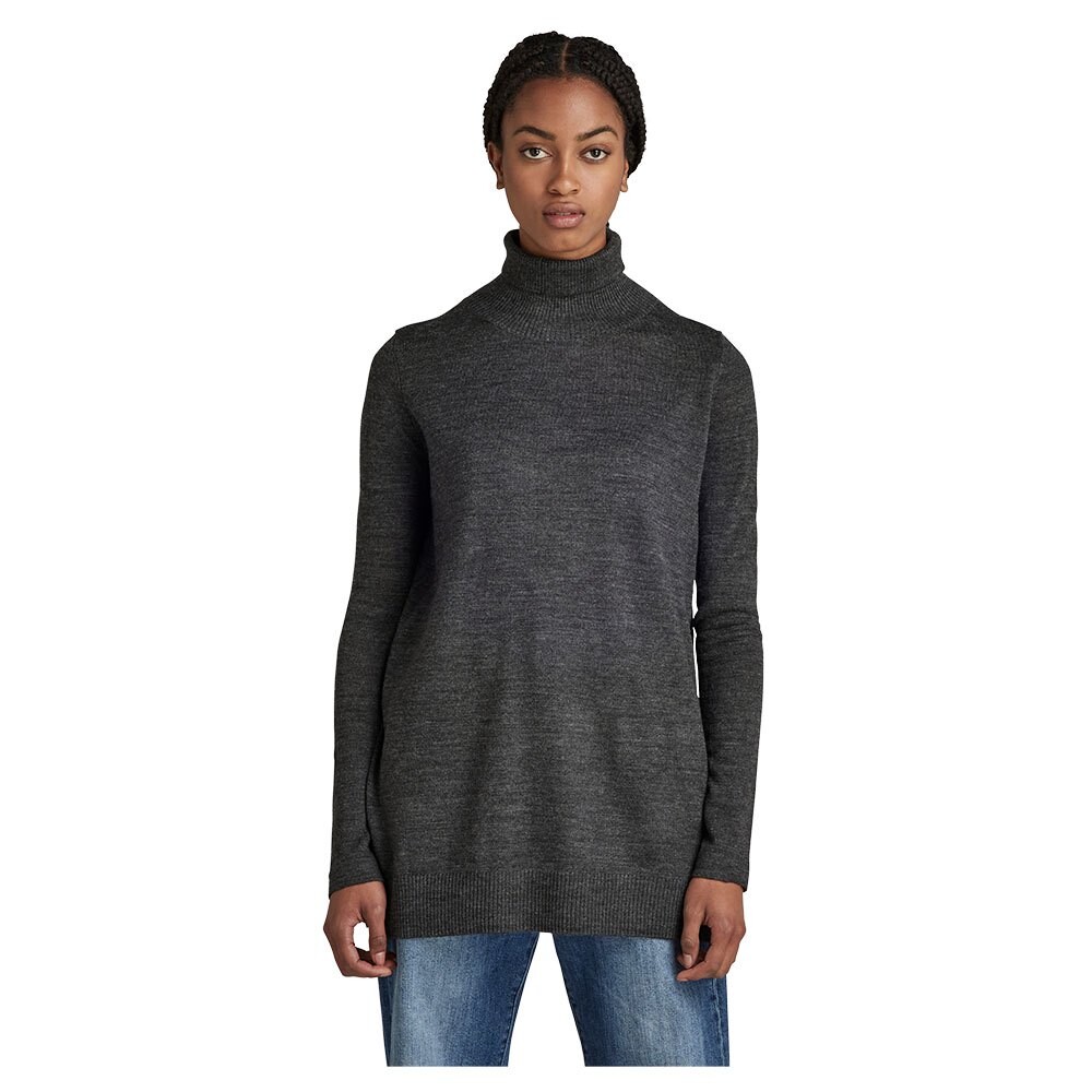 Свитер G-Star Leyla Turtle Neck, серый женский свитер woolrich wool soft turtle neck серый размер l