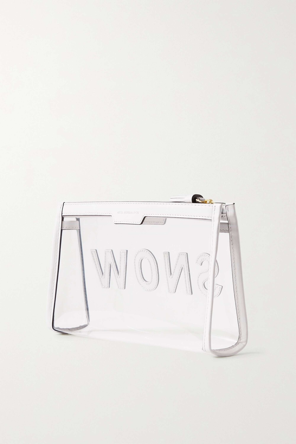 

ANYA HINDMARCH Чехол из ПВХ с кожаной отделкой и аппликацией, прозрачный