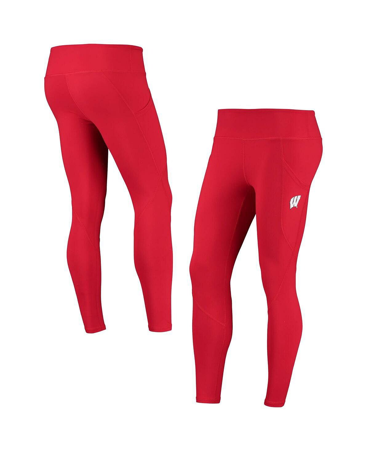 

Женские леггинсы с карманами Red Wisconsin Badgers ZooZatz, красный