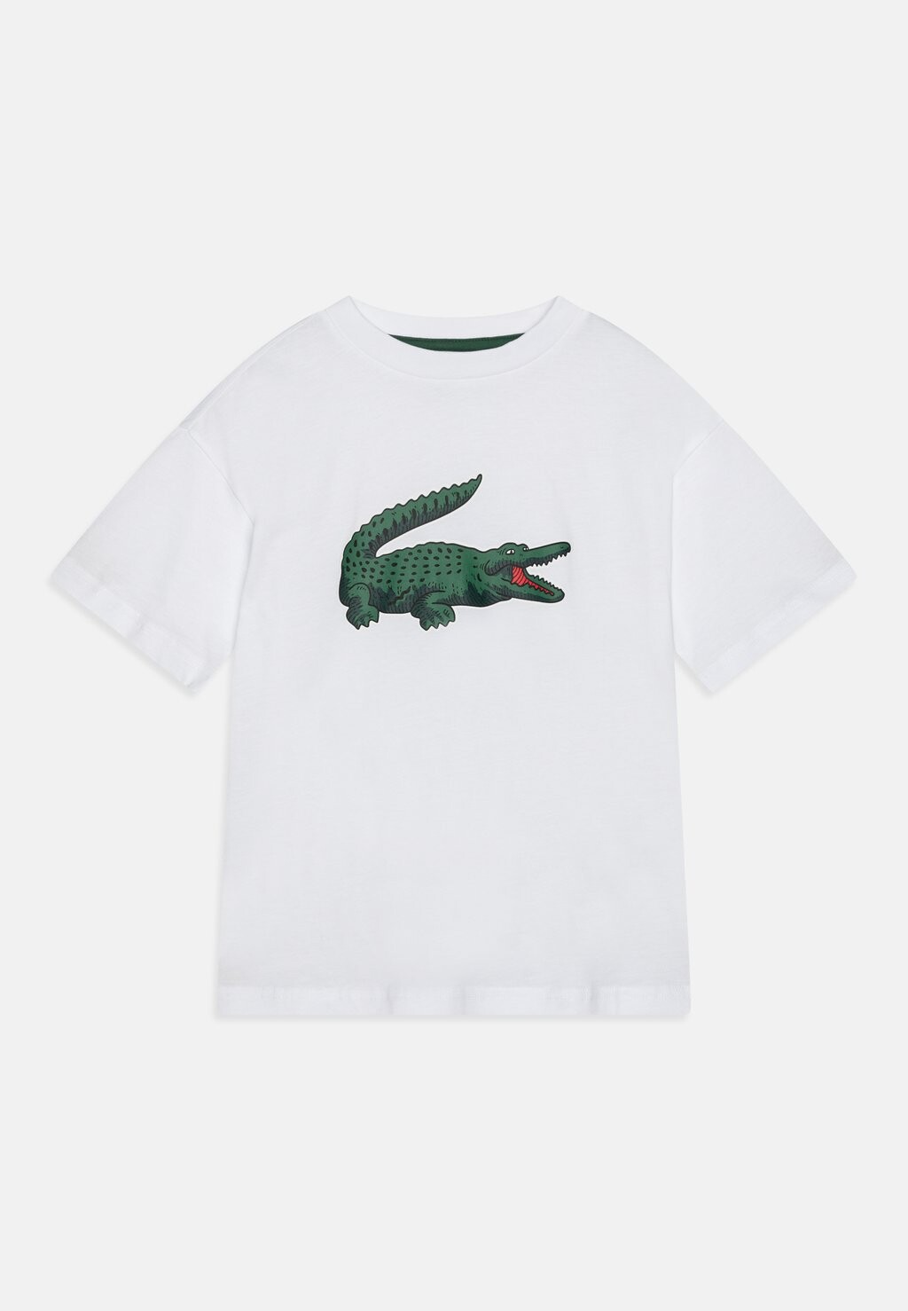 

Футболка с принтом TEE CROC UNISEX Lacoste, цвет white