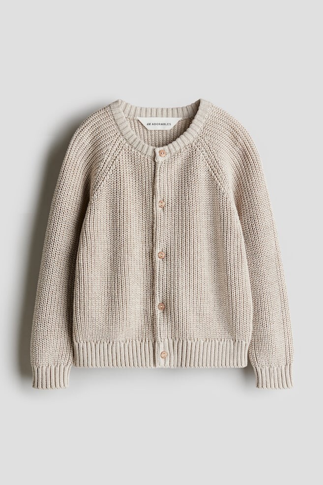 

Кардиган хлопковой вязки H&M, бежевый