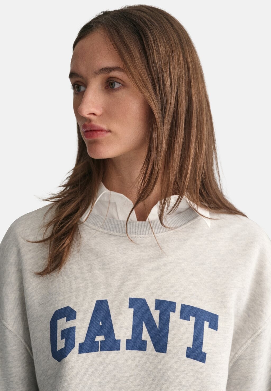 

Толстовка CREW NECK GANT, светло-серый