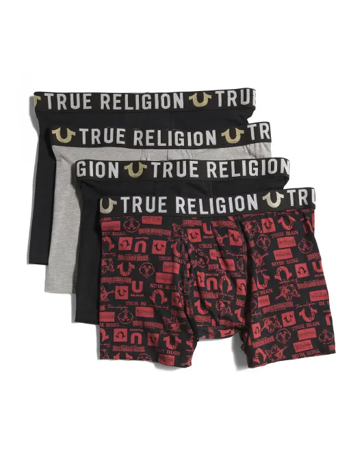 

4 шт. трусы-боксеры True Religion, цвет Multi