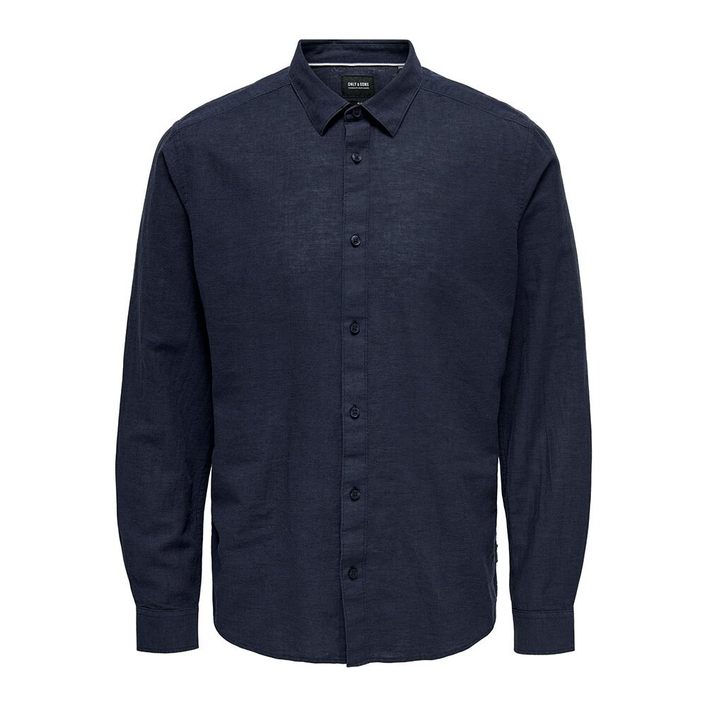 

Рубашка с длинным рукавом Only & Sons Caiden Life Solid Linen, синий
