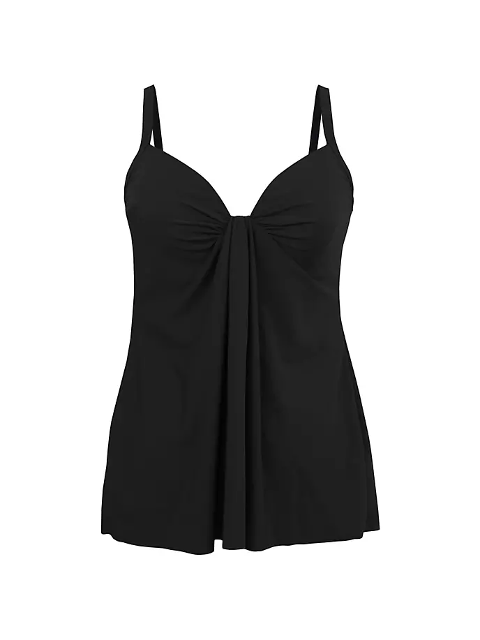 Топ танкини Rock Solid Marina Miraclesuit Swim, черный цена и фото