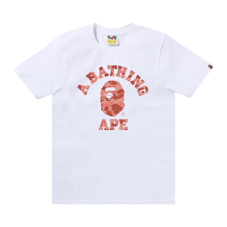 

Футболка BAPE 1st Camo College 'White/Pink', белый