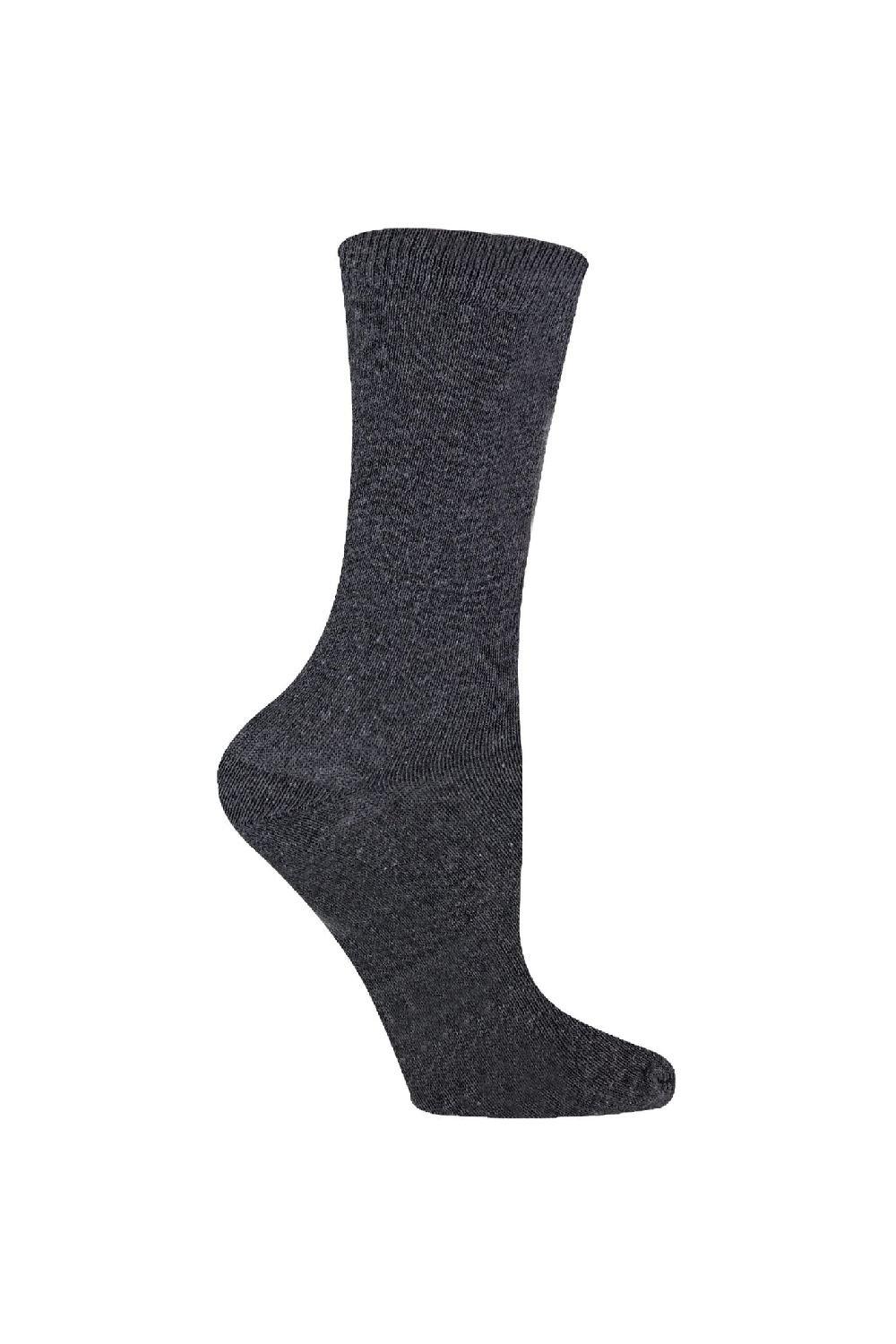 6 пар повседневных школьных носков из мягкого дышащего бамбука Sock Snob, серый