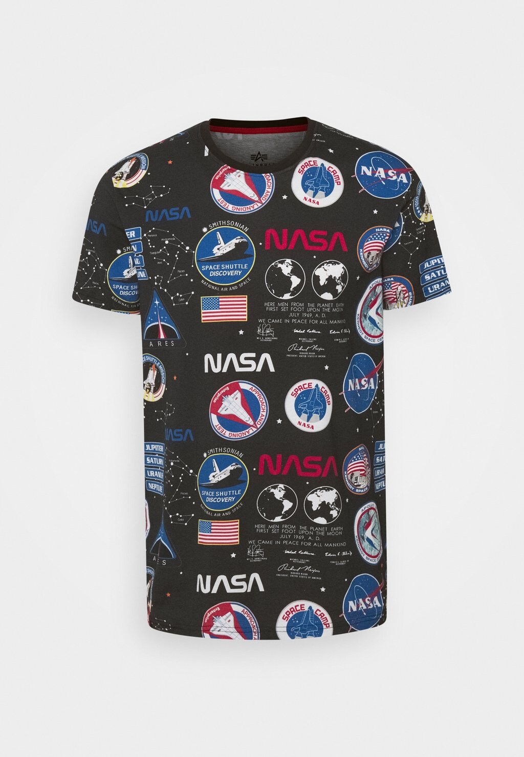 

Футболка с принтом NASA Alpha Industries, черный