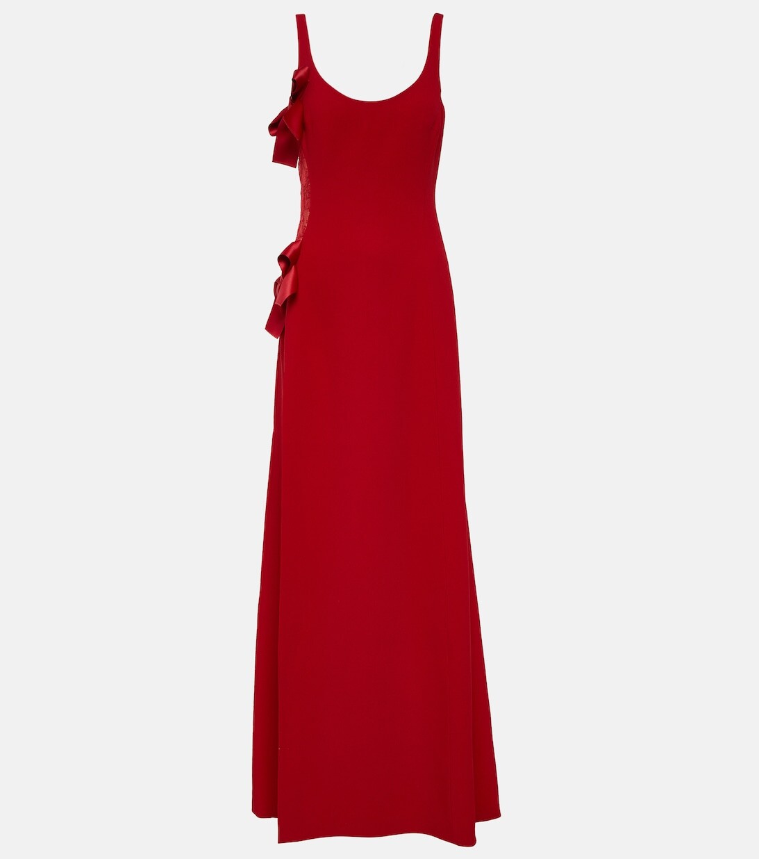 

Платье из крепа с кружевом GIAMBATTISTA VALLI, красный
