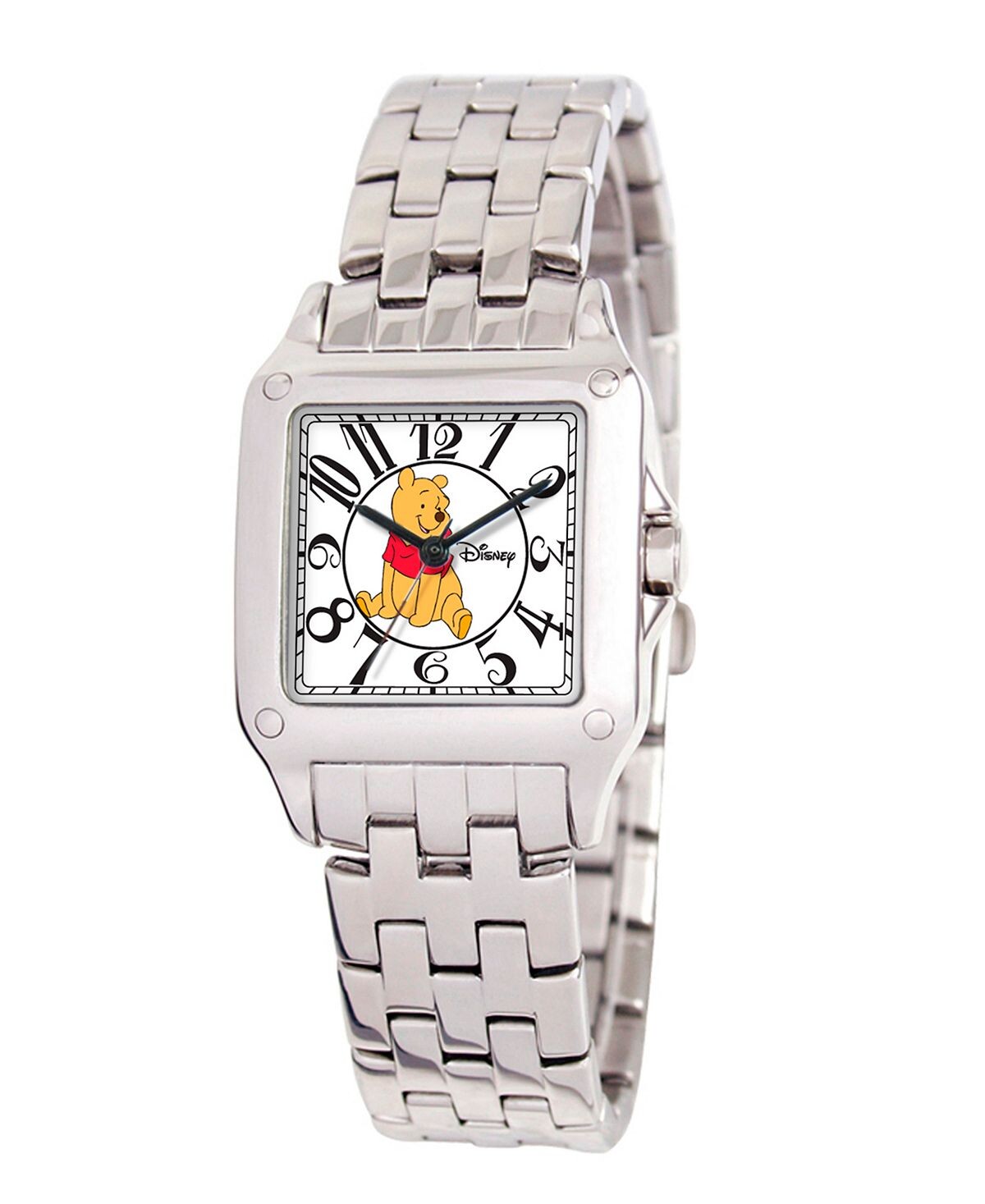 

Женские квадратные часы Disney Winnie из серебряного сплава ewatchfactory, серебро