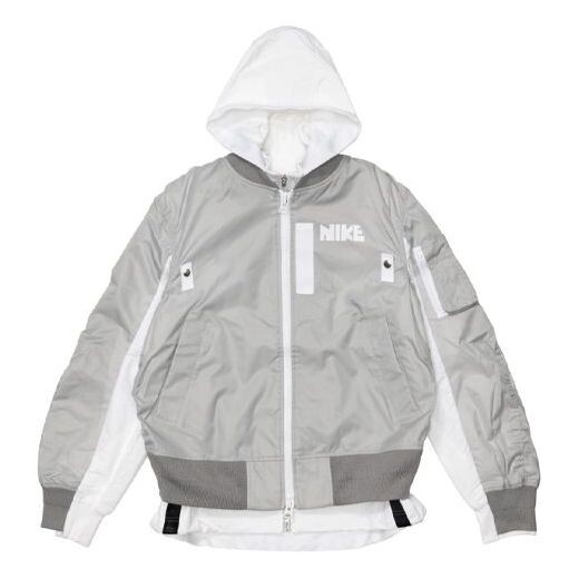 

Куртка Nike x Sacai Crossover Double Layer Sports Hooded Jacket Asia Edition Gray, серый