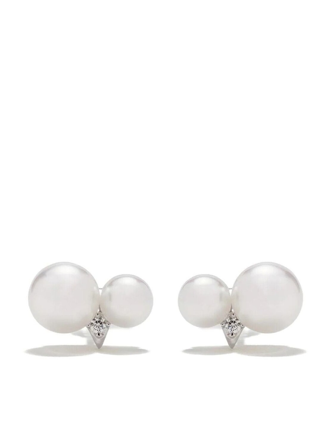 

Серьги из белого золота с жемчугом и бриллиантами TASAKI