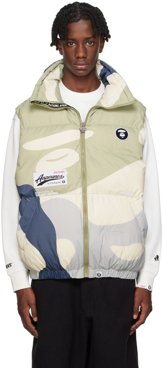 

Разноцветный камуфляжный жилет Aape By A Bathing Ape