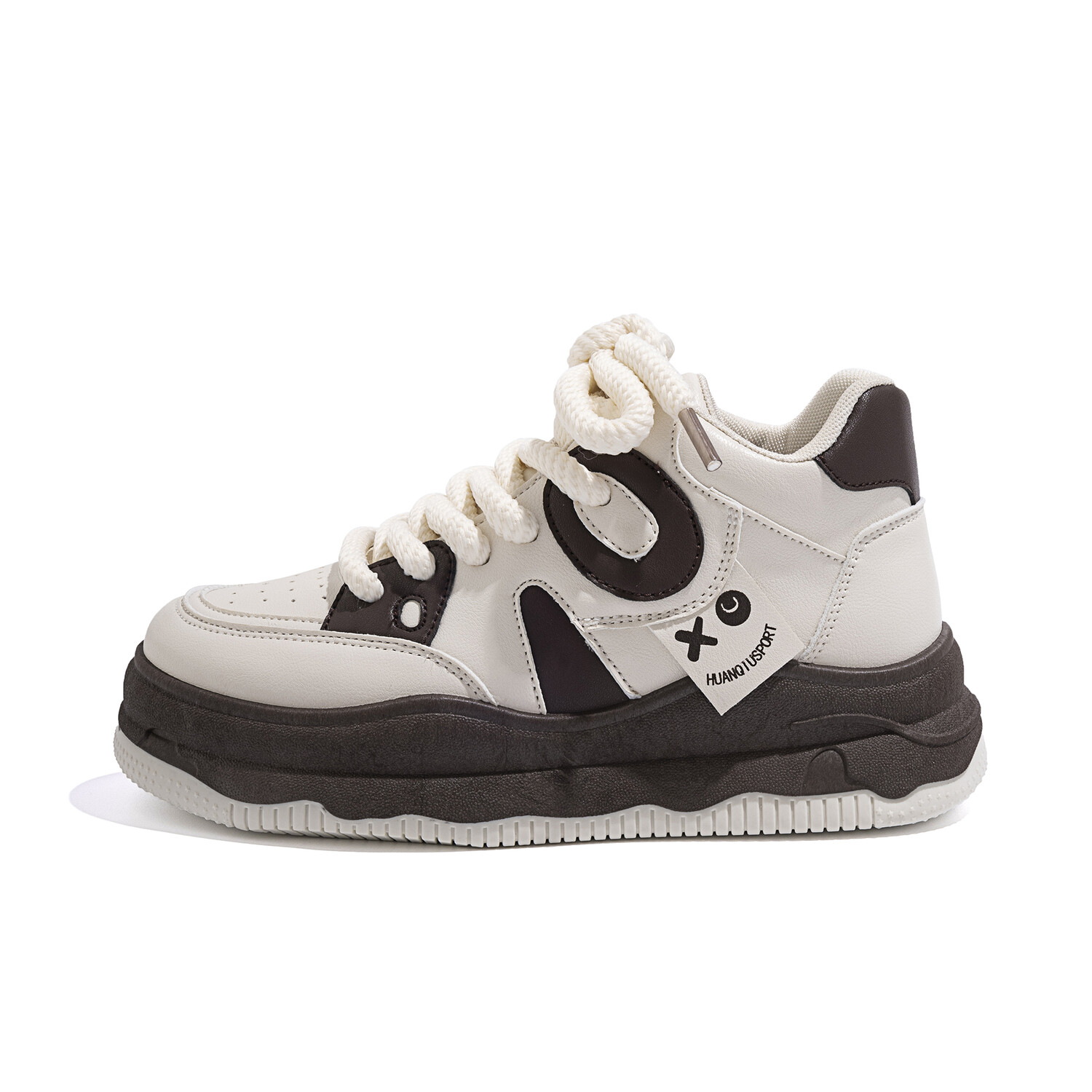

Кроссовки HUANQIU Skateboarding Shoes Women's Mid-top Beige, коричневый