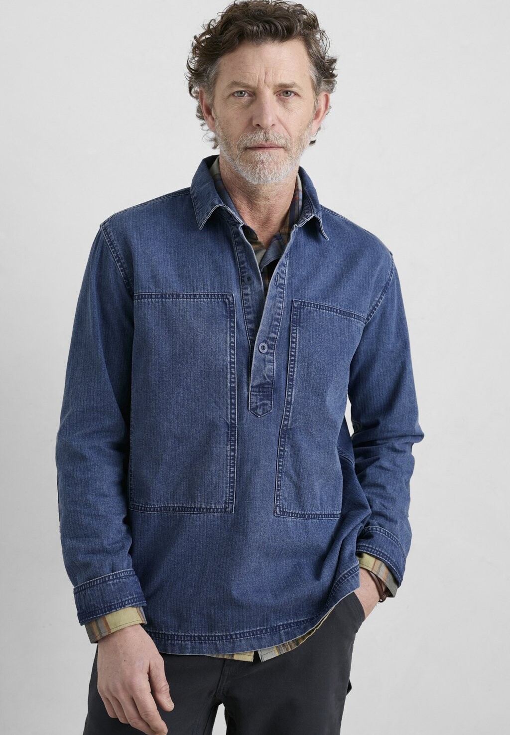 

Рубашка HAWSER Seasalt Cornwall, цвет dark mid indigo wash