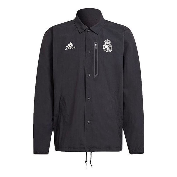 Куртка adidas Real Madrid Travel Coach Jacket 'Black', черный