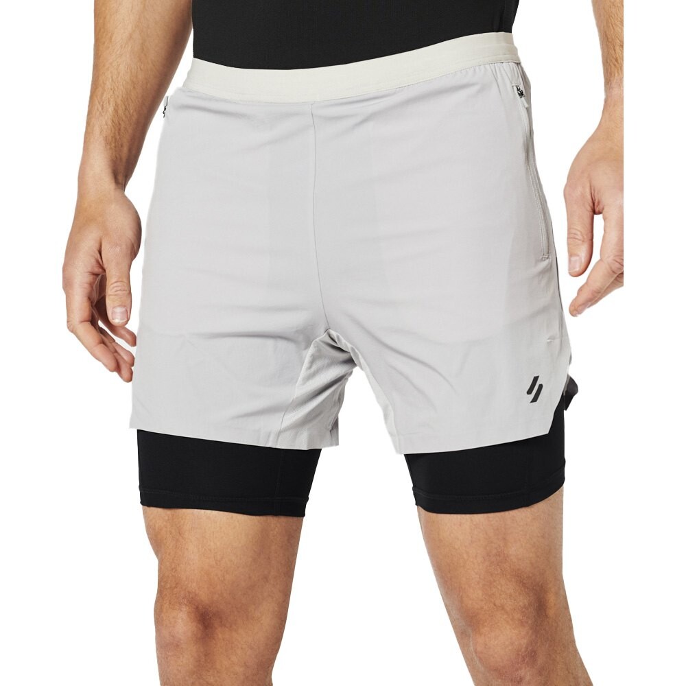 

Шорты Superdry Run Premium Layered, серый