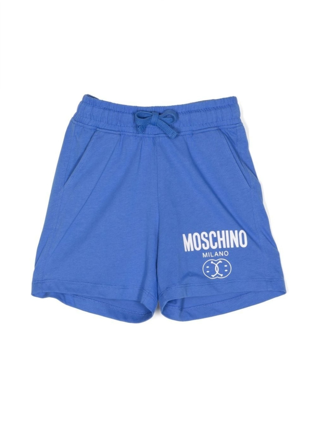 

Moschino Kids шорты с эластичным поясом и логотипом, синий