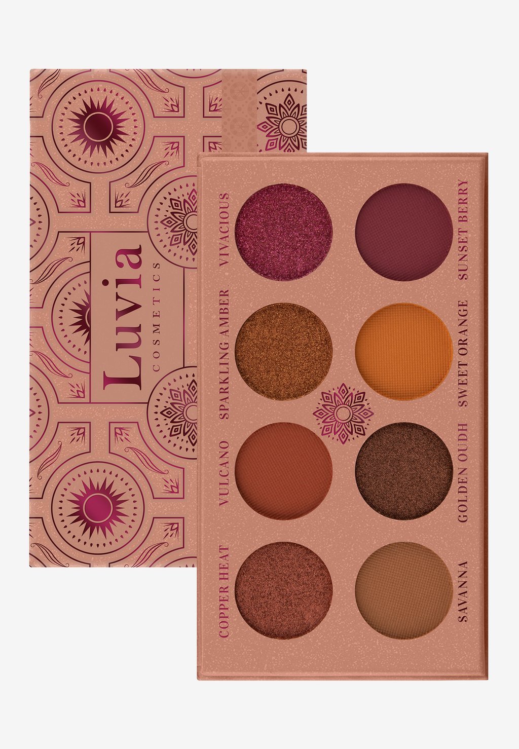 

Палитра теней для век SUNSET NOVA EYESHADOW PALETTE Luvia Cosmetics