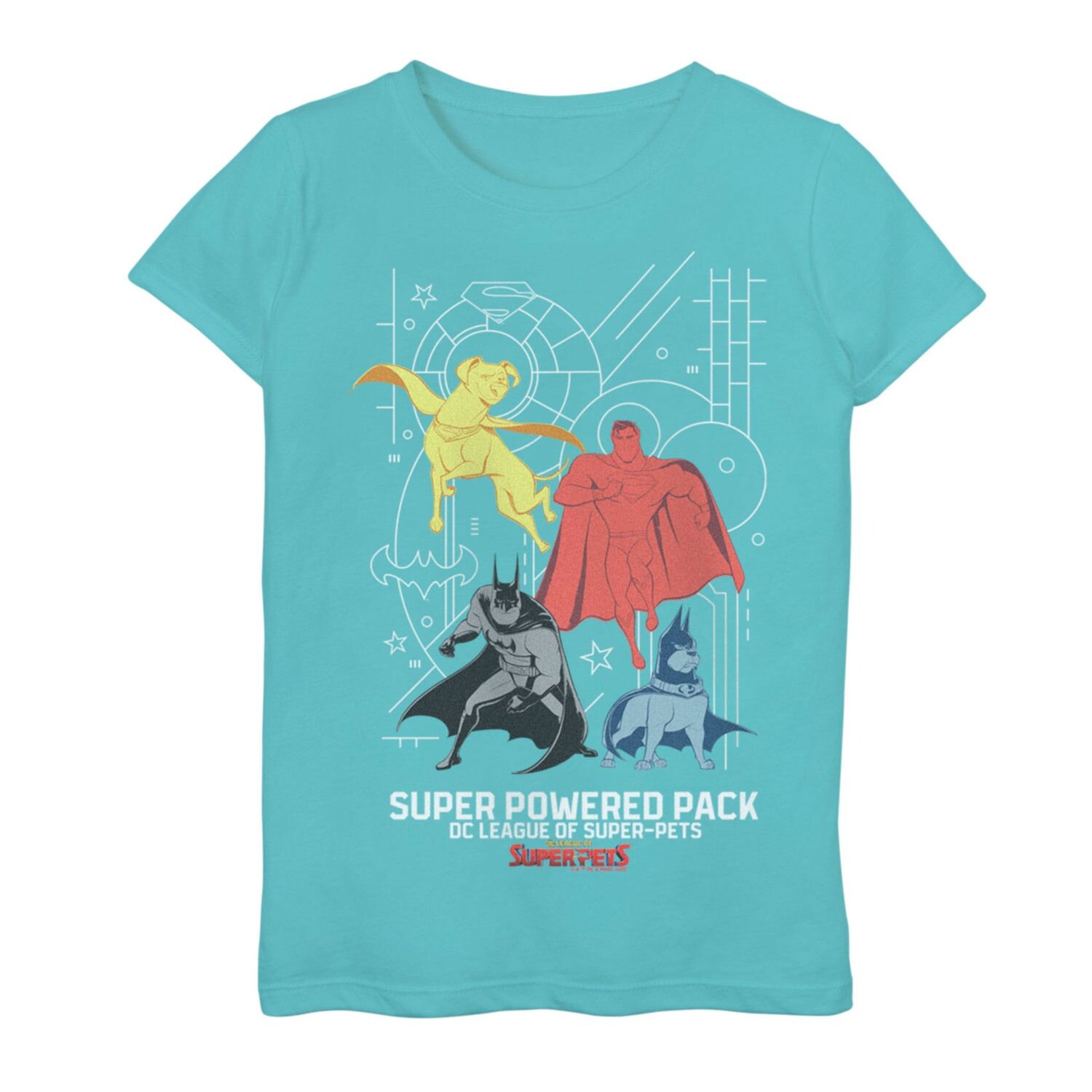 

Футболка DC Super Pets Superman Krypto Batman Ace для девочек 7–16 лет DC Comics