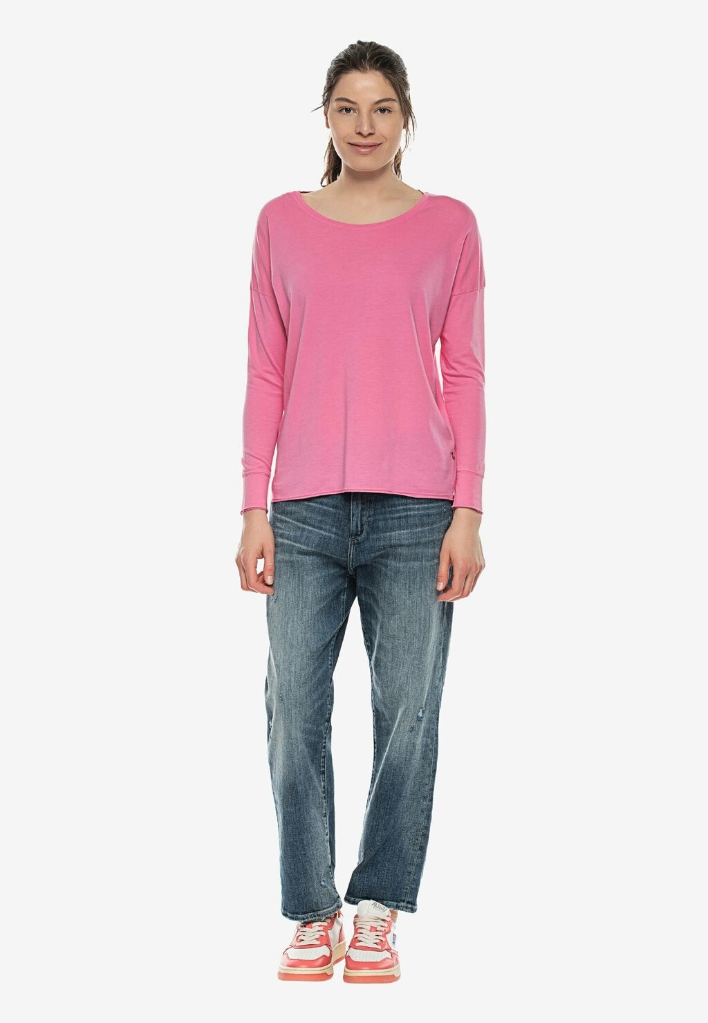 цена Рубашка с длинным рукавом ROUND NECK True Religion, цвет cyclamen