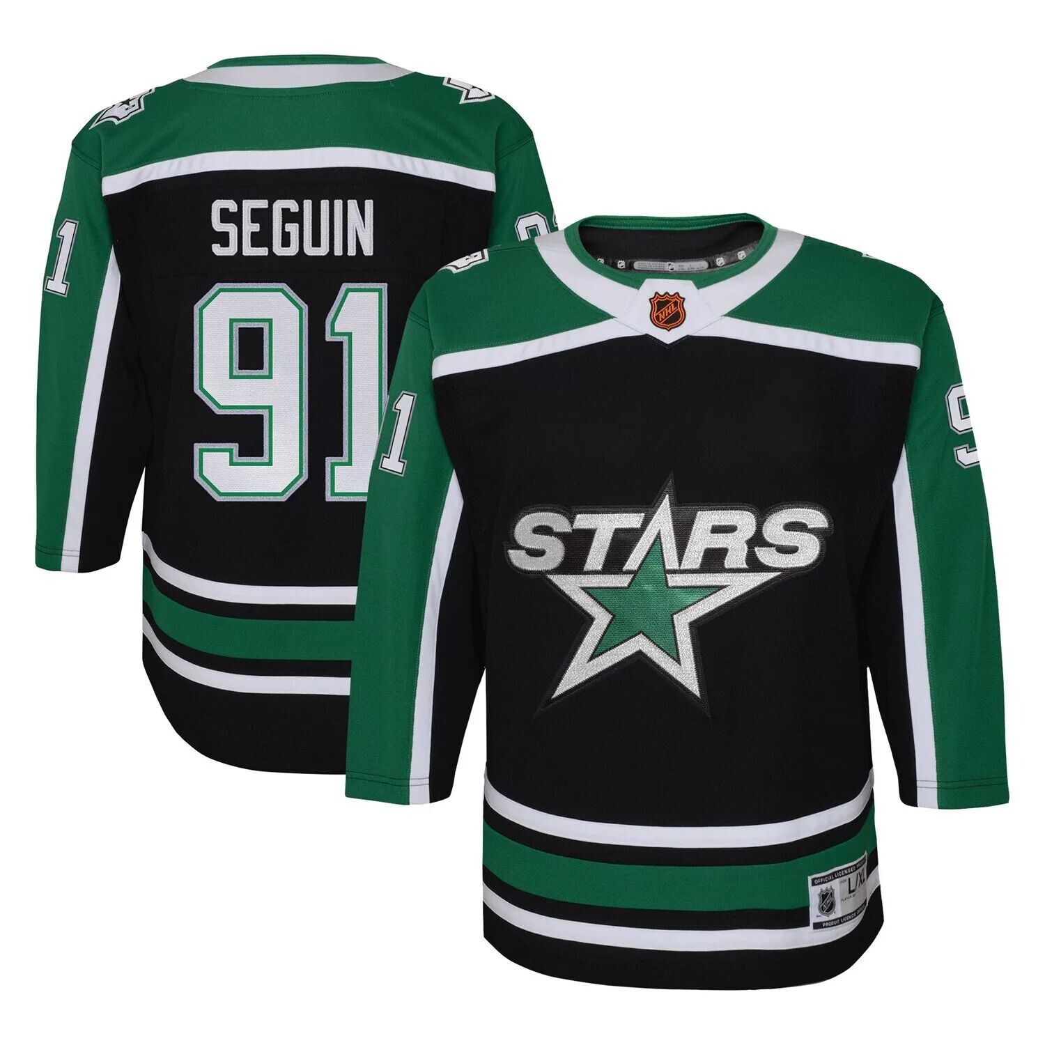 

Молодежная футболка Тайлера Сегина черного цвета Dallas Stars Special Edition 2.0 Premier Player Outerstuff