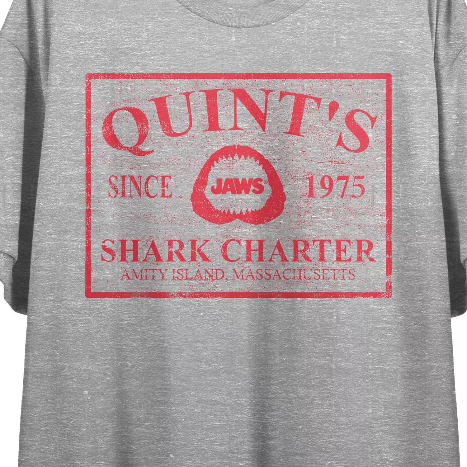 Укороченная футболка с рисунком Juniors' Jaws Quints Charter Licensed Character