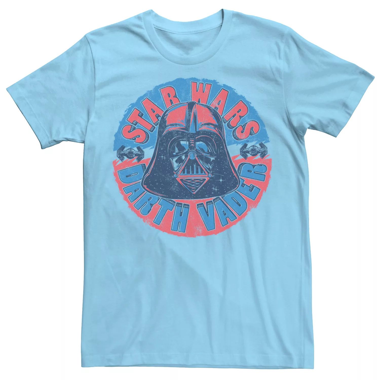 Мужская футболка с портретом и надписью «Звездные войны Дарт Вейдер» Star Wars, светло-синий мужская футболка с портретом и надписью звездные войны дарт вейдер star wars светло синий