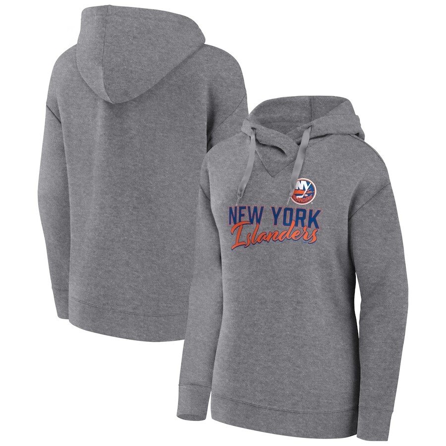 

Пуловер с капюшоном Fanatics Branded New York Islanders, серый