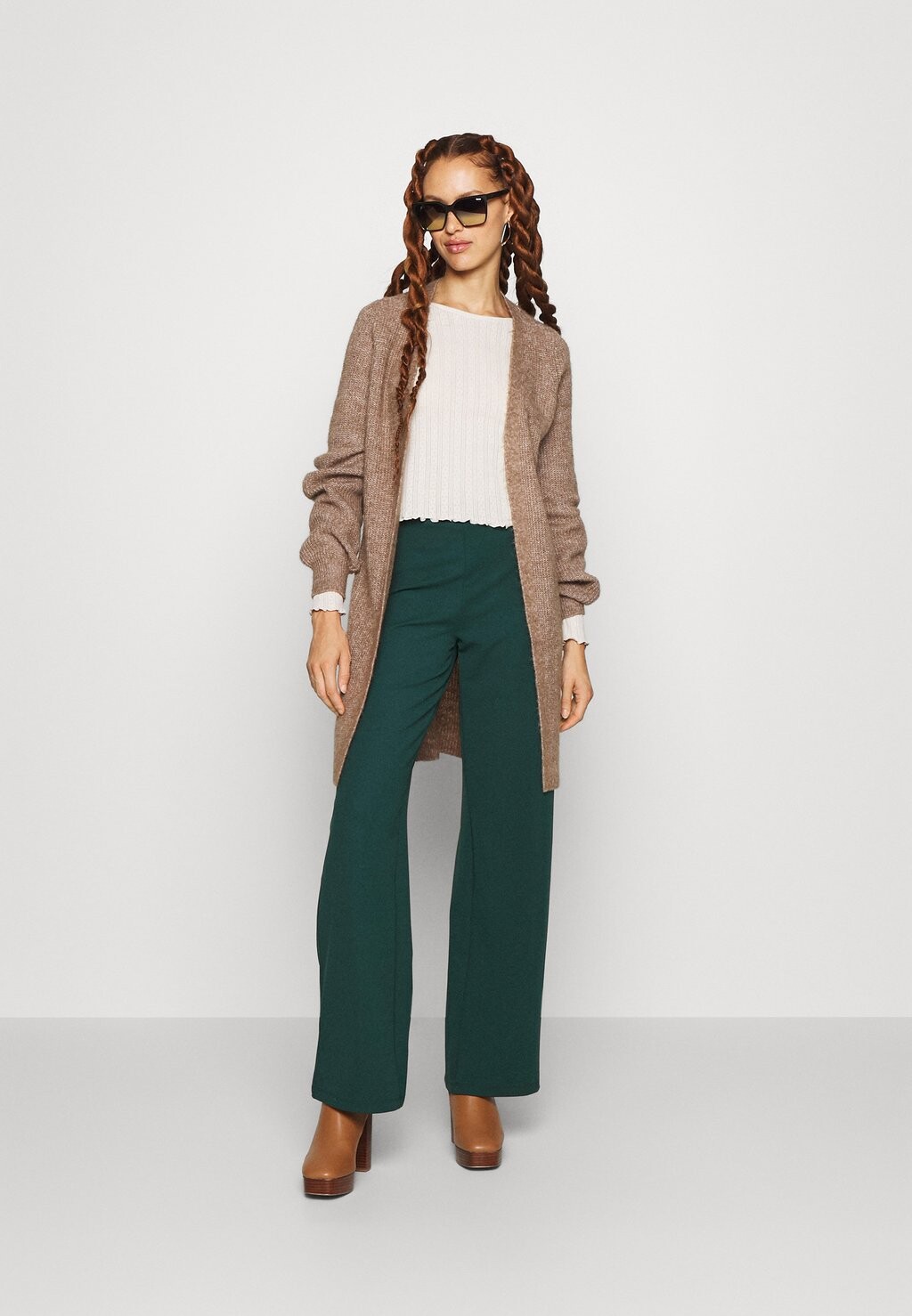 

Кардиган Vero Moda VMMILI ОТКРЫТЫЙ КАРДИГАН, цвет brown lentil melange